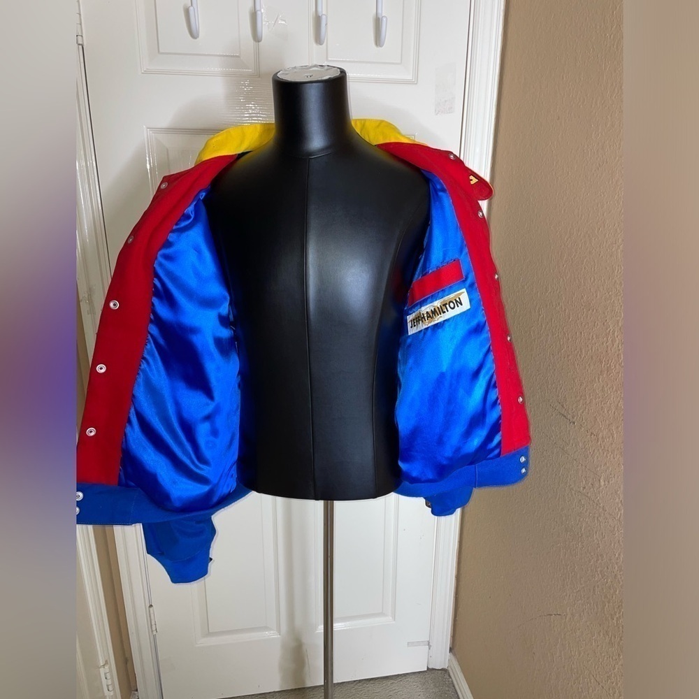 Vintage 90s Hamilton Nascar Jeff Gordon Racing Jacket Winston Cup Med Made USA - Picture 5 of 15